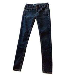 Miss Me Jeans Mid Rise Skinny Womens Blue Denim Size 26